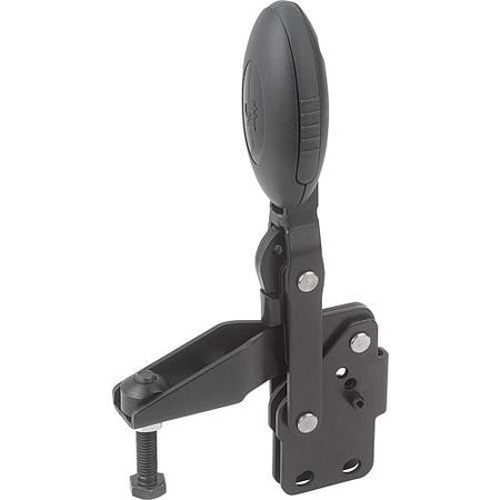 KIPP Vertical Toggle Clamps with straight foot and adj. spindle K0663.005000